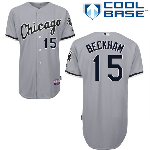 Gordon Beckham #15 MLB Jersey-Chicago White Sox Men's Authentic Road Gray Cool Base Baseball Jersey